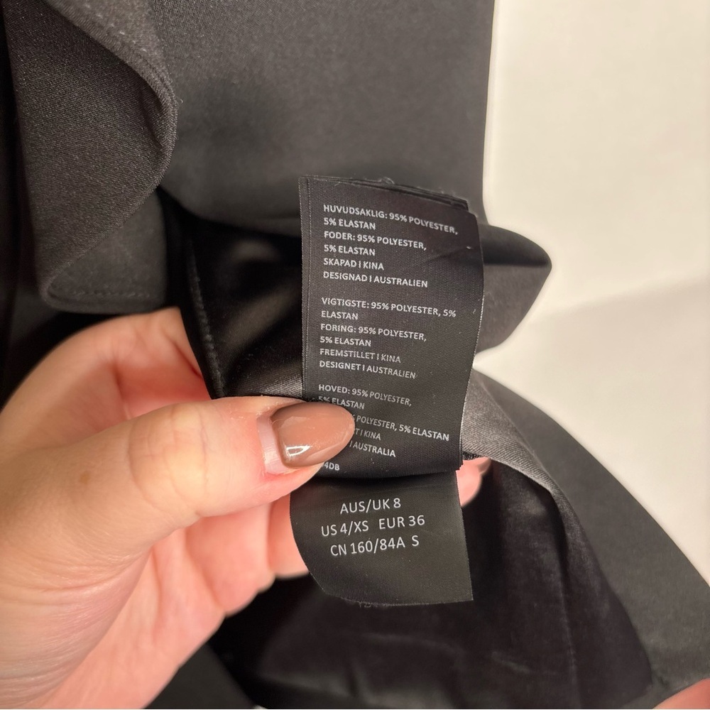 Bardot Carmelle Black Dress Ruffle size 4 - Picture 9 of 16